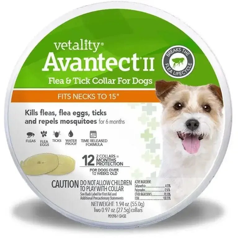 Vetality Avantect II Flea & Tick Collar for Dogs 2 ct - Talis Us