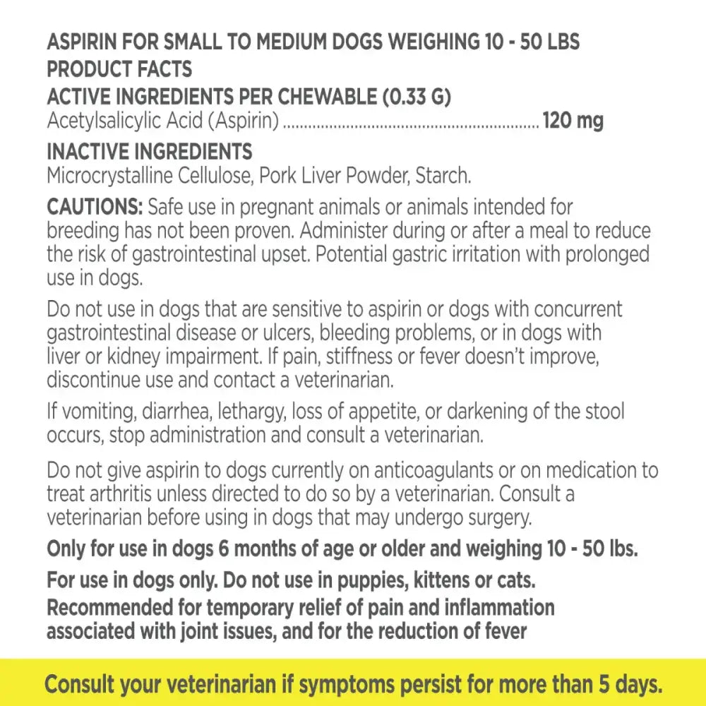 Vetality Canine Aspirin – Fast Acting Pain Relief for Dogs - Talis Us