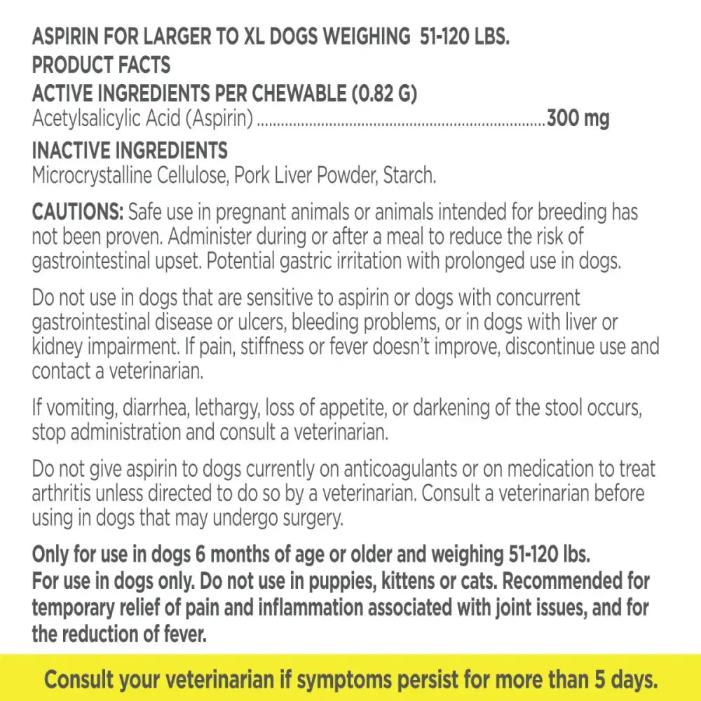 Vetality Canine Aspirin – Fast Acting Pain Relief for Dogs - Talis Us