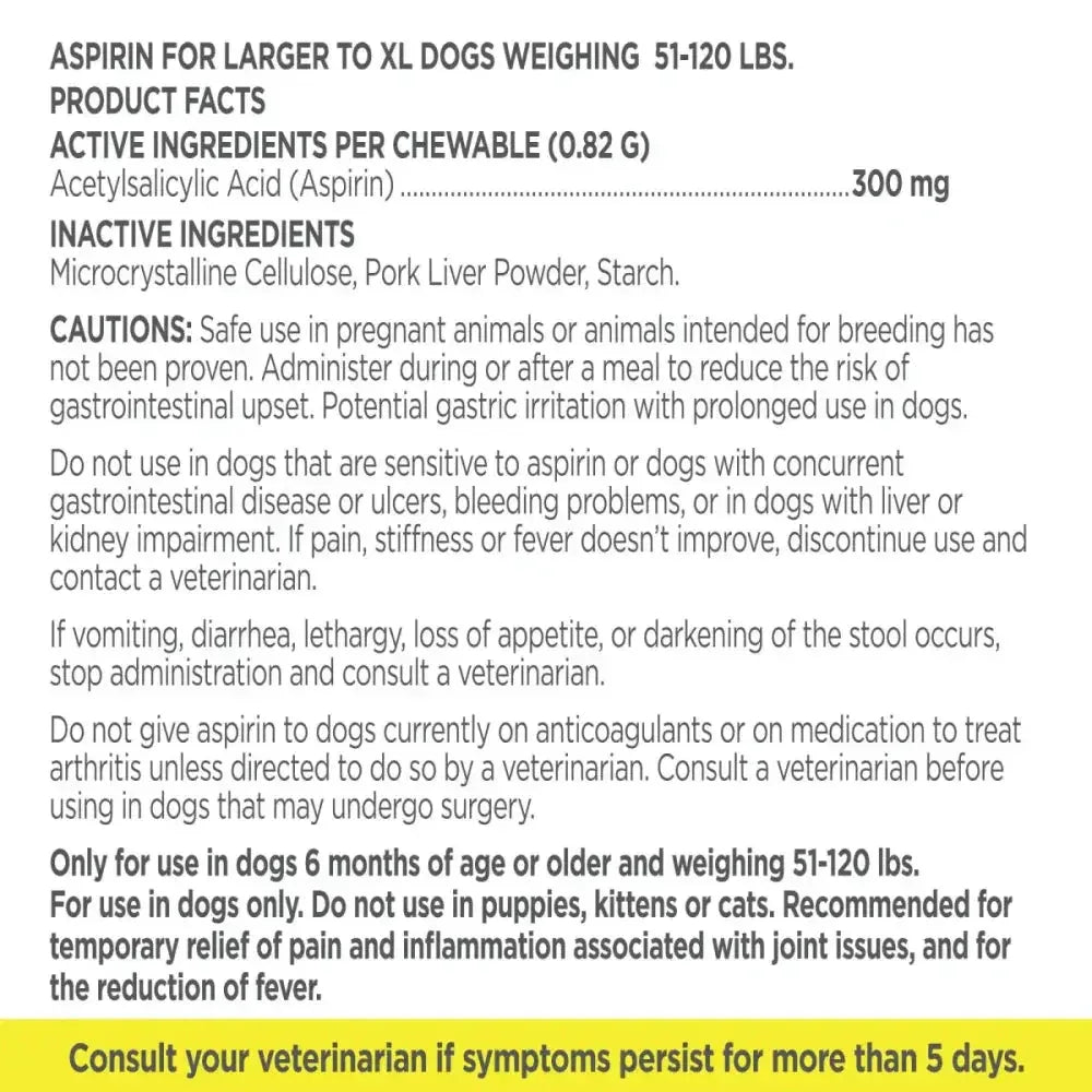 Vetality Canine Aspirin – Fast Acting Pain Relief for Dogs - Talis Us