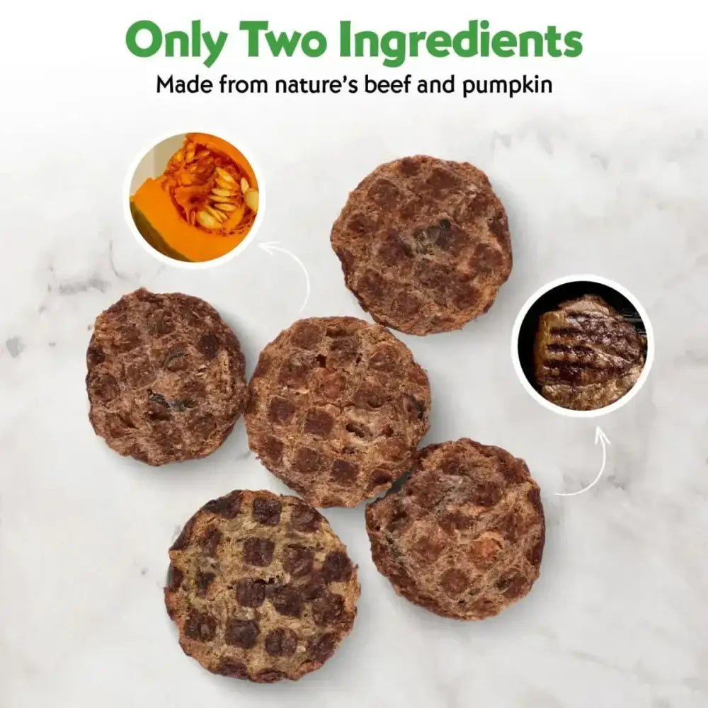 Vitafur Barkin Burger Beef & Pumpkin Dog Treat 4 oz - Talis Us