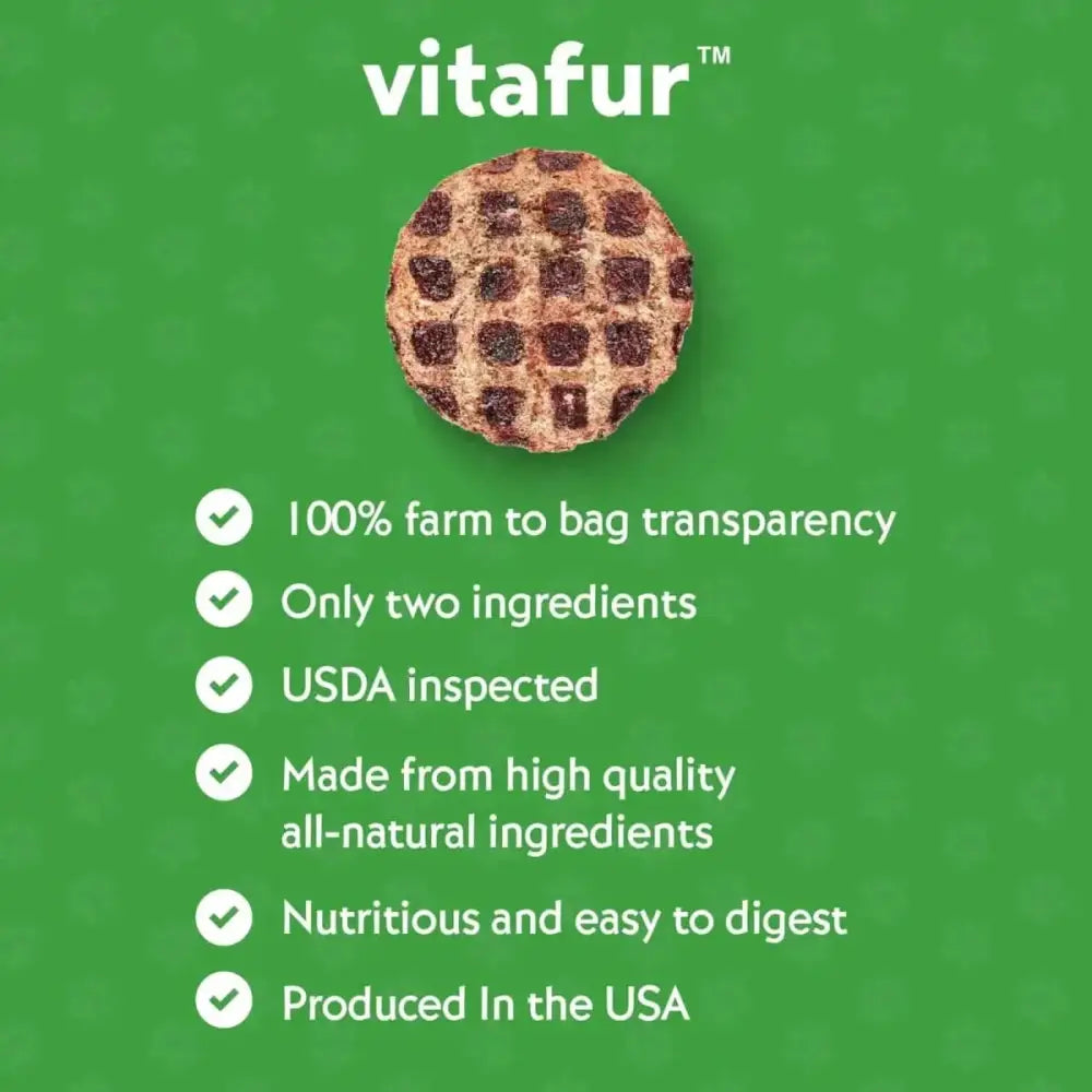 Vitafur Barkin Burger Beef & Pumpkin Dog Treat 4 oz - Talis Us