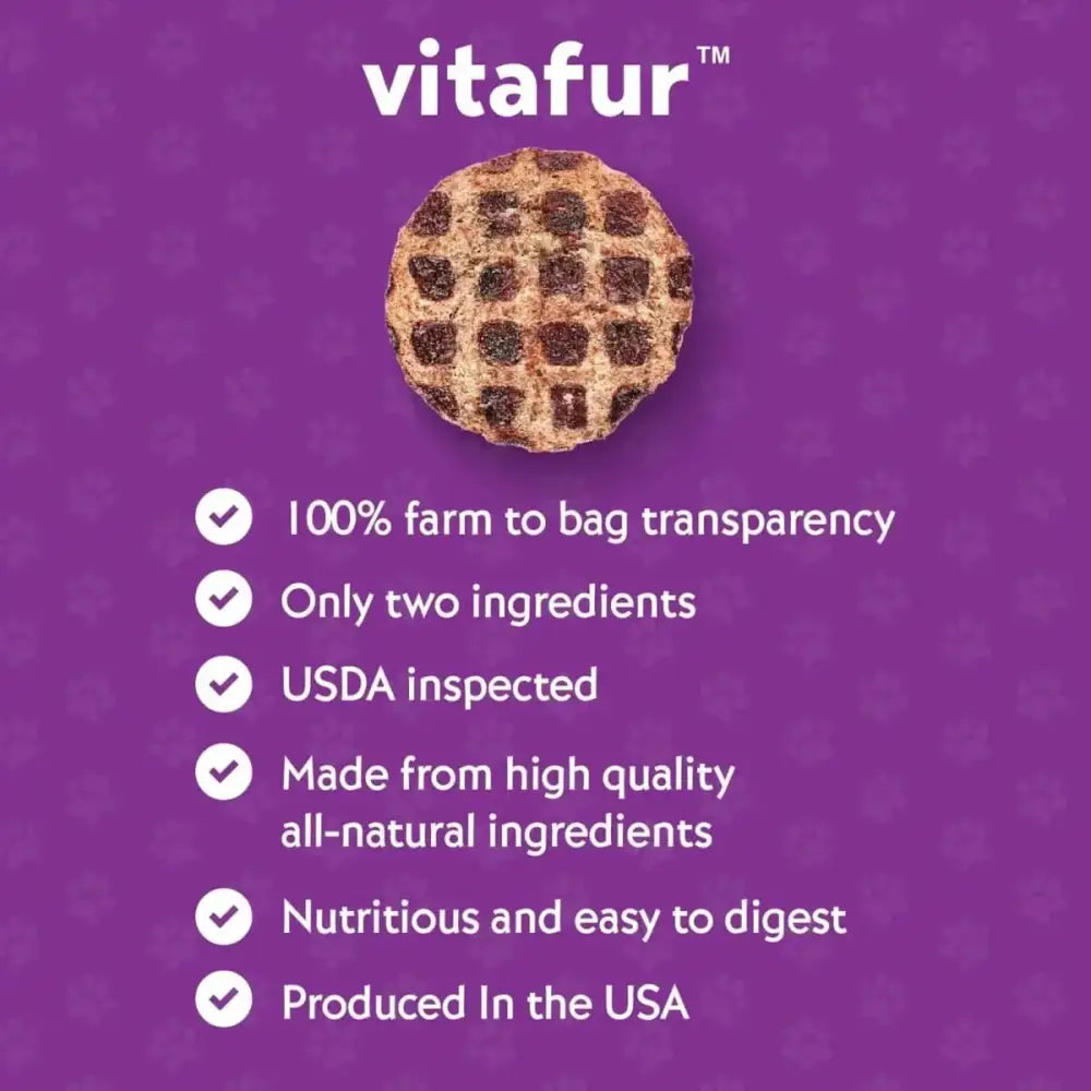 Vitafur Barkin Burger Grilled Bison & Pumpkin Dog Treat 4 oz - Talis Us