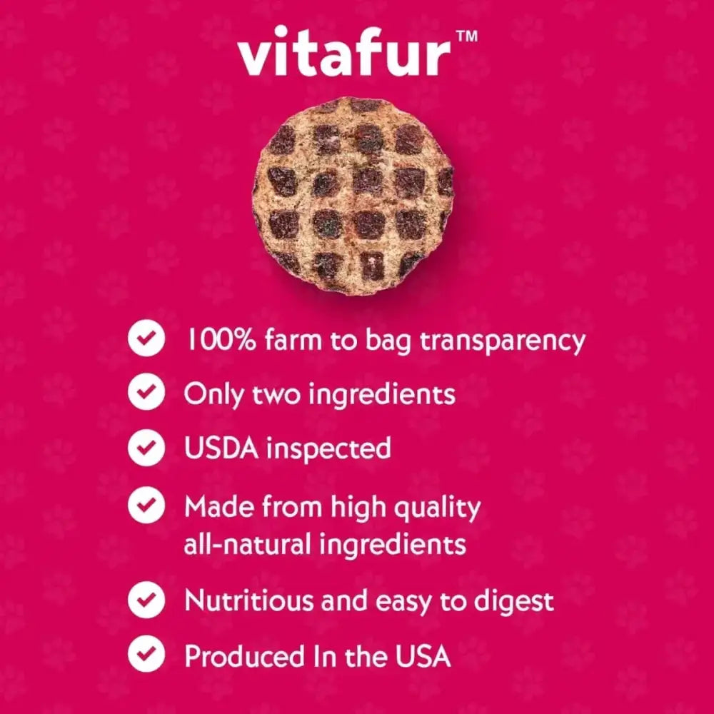 Vitafur Barkin Burger Lamb & Pumpkin Dog Treat 4 oz - Talis Us