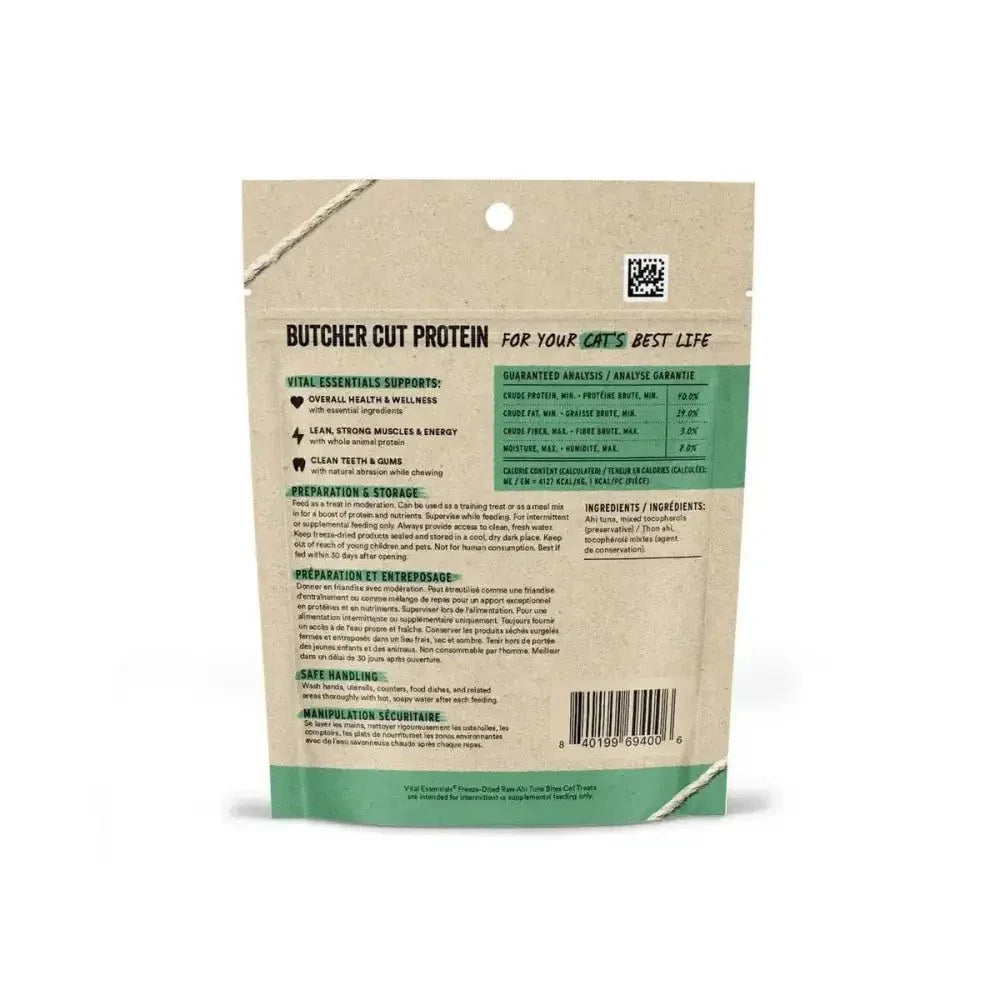 Vital Essentials® Freeze - Dried Ahi Tuna Bites Cat Treats, 1.1 oz - Talis Us
