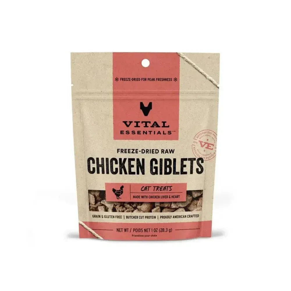 Vital Essentials® Freeze - Dried Chicken Giblets Cat Treats, 1 oz - Talis Us