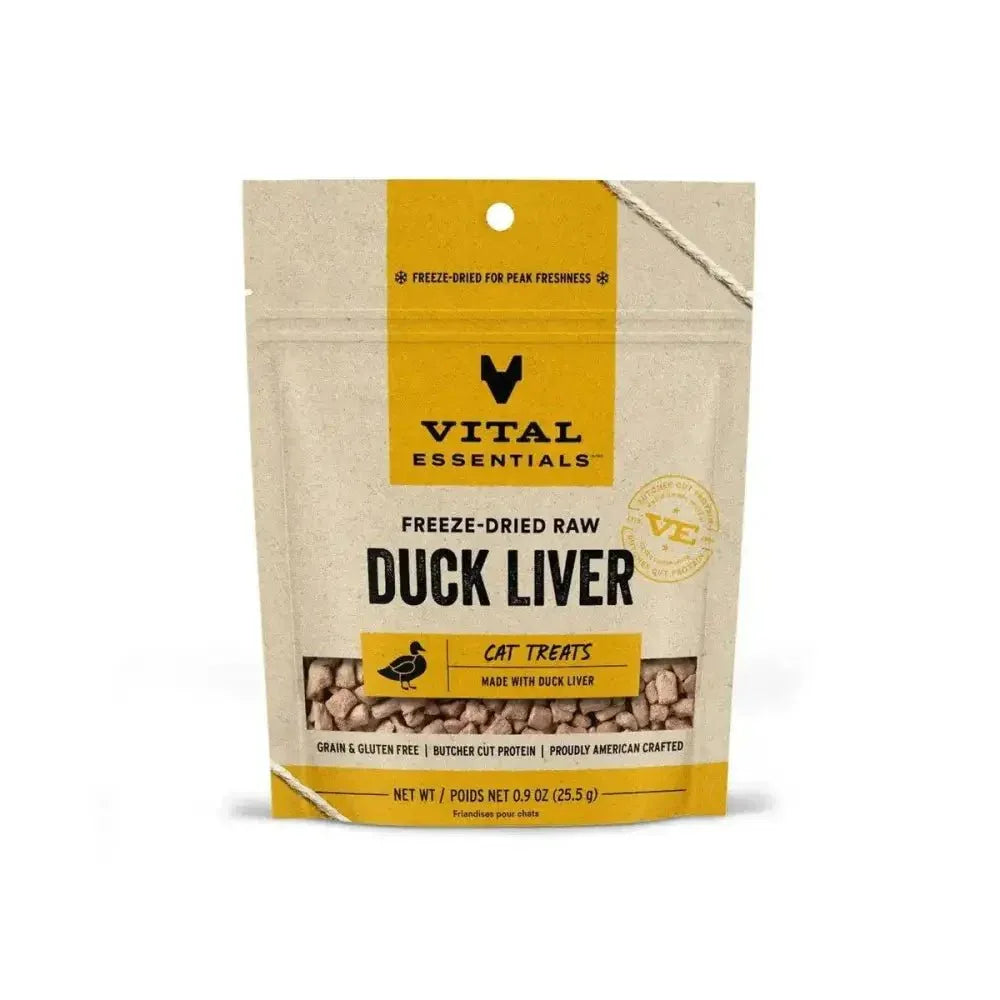 Vital Essentials® Freeze - Dried Duck Liver Cat Treats, 0.9 oz - Talis Us