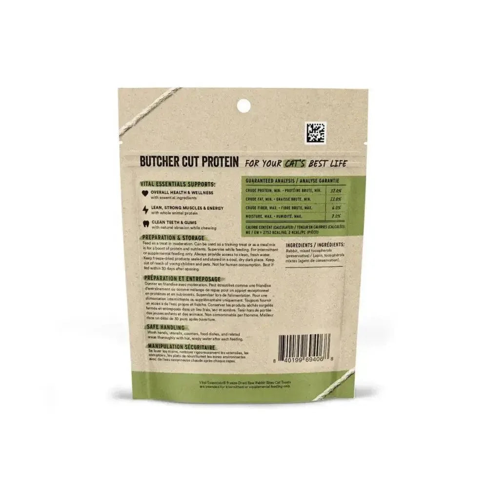 Vital Essentials® Freeze - Dried Rabbit Bites Cat Treats, 0.9 oz - Talis Us