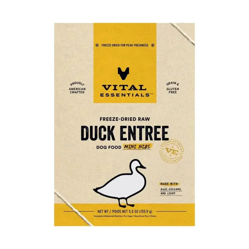 Vital Essentials® Freeze - Dried Raw Duck Entree Dog Food Mini Nibs - Talis Us