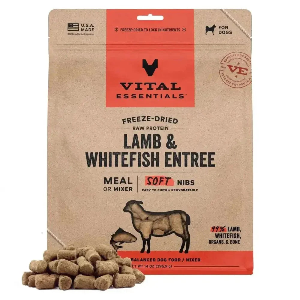 Vital Essentials¨ Freeze - Dried Raw Entree & Mixer Dog Food Soft Nibs 14 oz - Talis Us