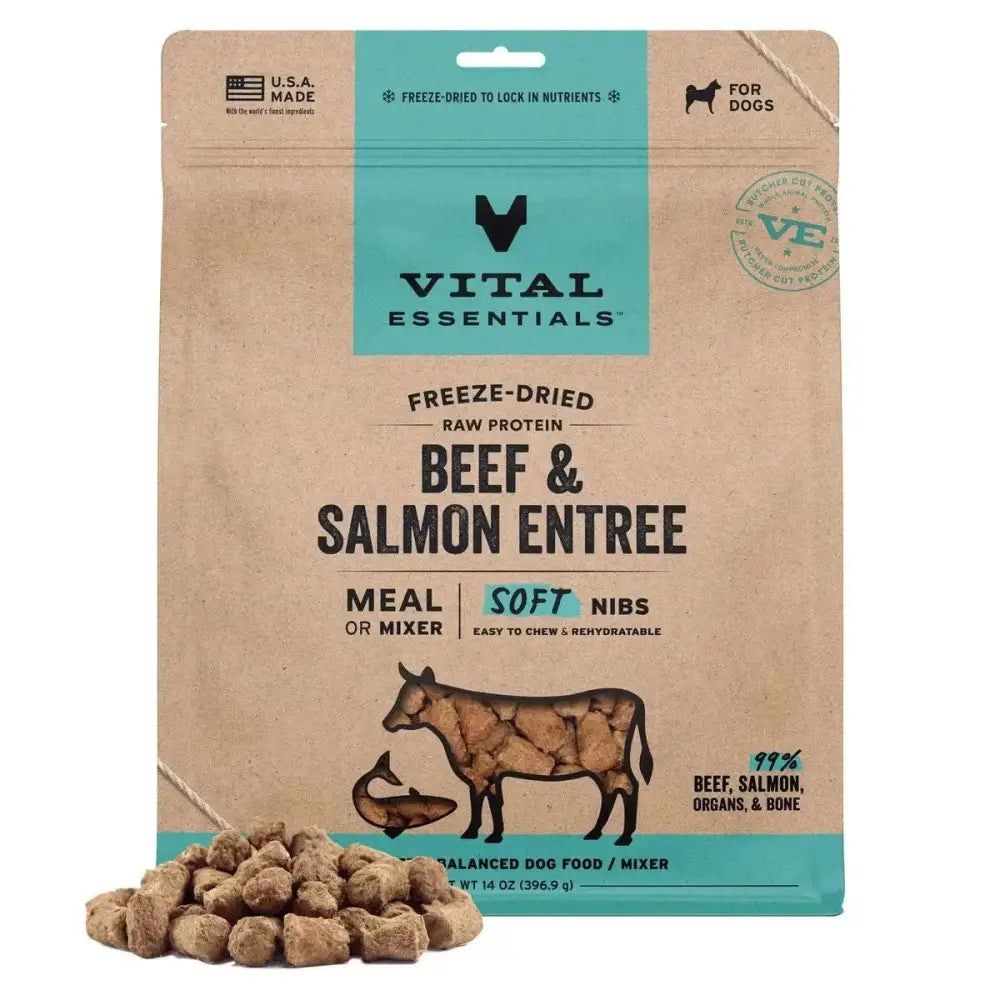 Vital Essentials¨ Freeze - Dried Raw Entree & Mixer Dog Food Soft Nibs 14 oz - Talis Us