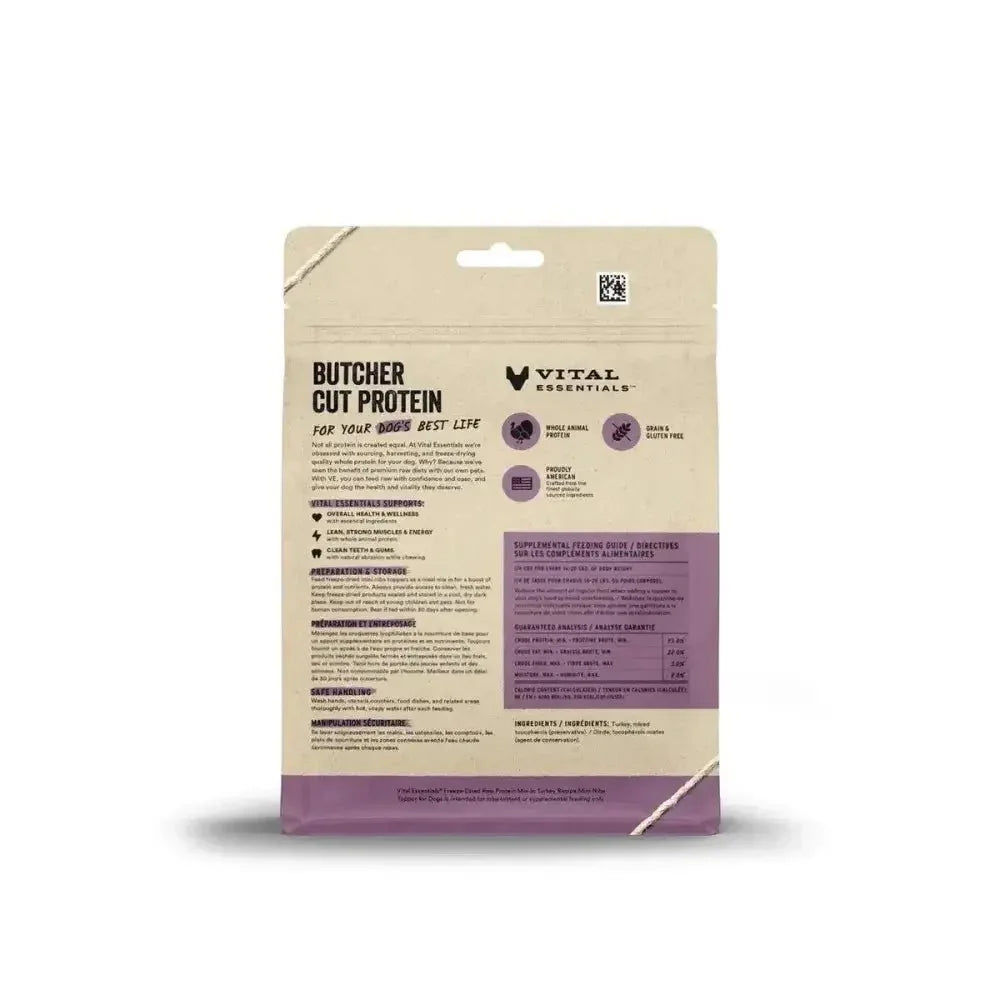 Vital Essentials® Freeze - Dried Raw Turkey Protein Boost Meal Topper For Dogs - Talis Us