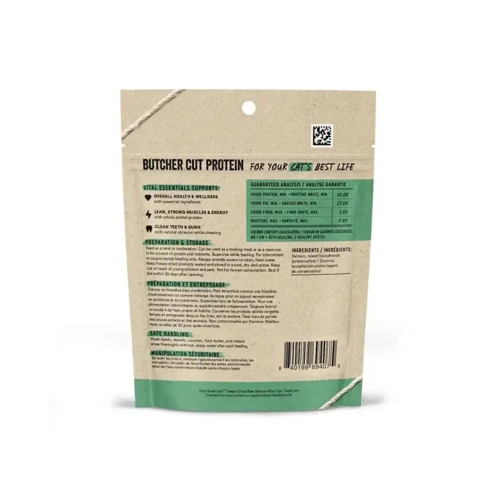 Vital Essentials® Freeze - Dried Salmon Bites Cat Treats, 1.1 Oz - Talis Us