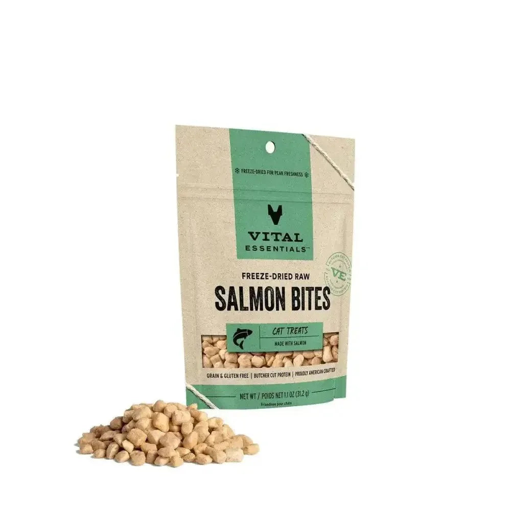 Vital Essentials® Freeze - Dried Salmon Bites Cat Treats, 1.1 Oz - Talis Us