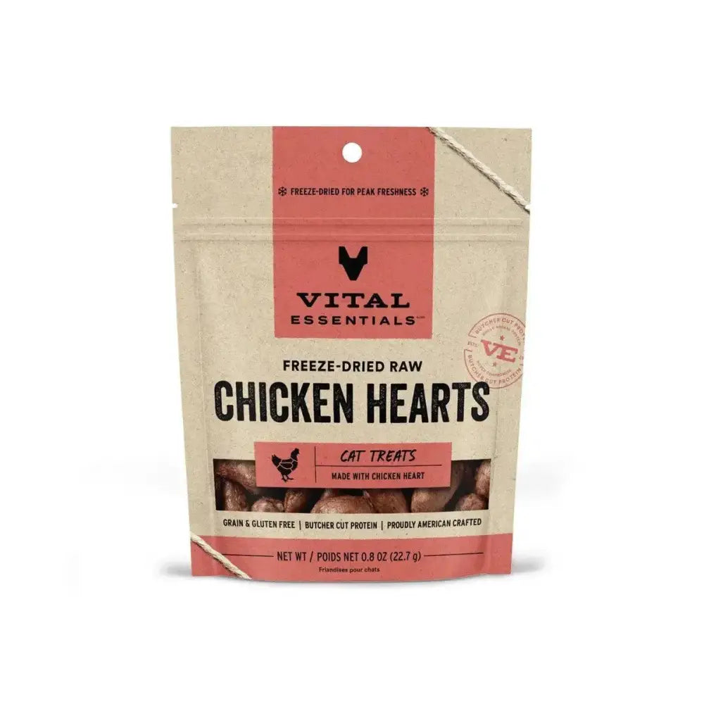 Vital Essentials® Freeze - Dried Chicken Hearts Cat Treats, 0.8 oz - Talis Us