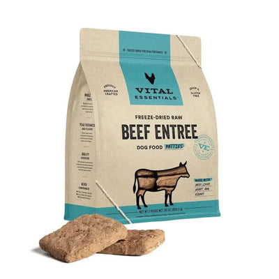 Vital Essentials® Freeze - Dried Raw Beef Entree Dog Food Patties, 30 oz - Talis Us
