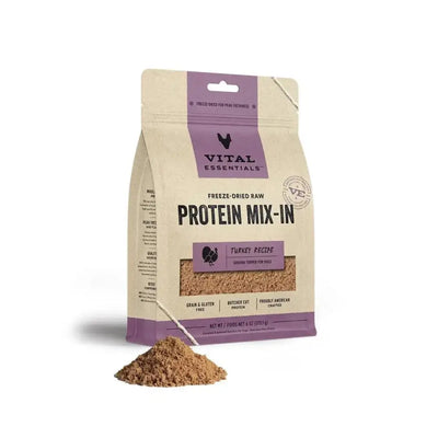Vital Essentials® Freeze - Dried Raw Turkey Protein Mix - In Ground Topper For Dogs, 6 Oz - Talis Us