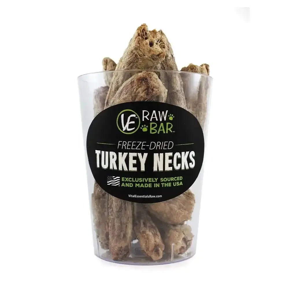 Vital Essentials® Raw Bar Freeze - Dried Turkey Necks Dog Treats 12 Piece/Bag - Talis Us
