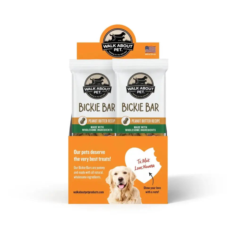 Walk About Pet Peanut Butter Bickie Bar Dog Treats 1.25oz - Talis Us