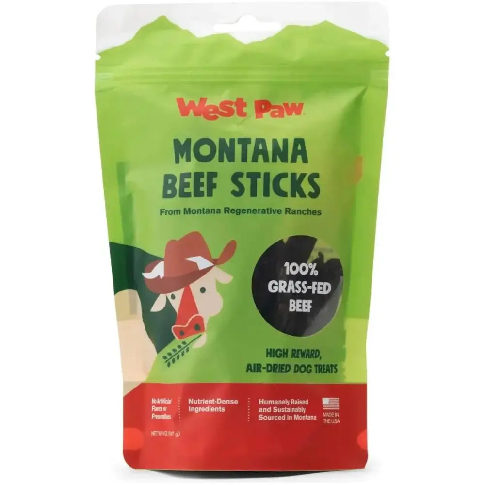 West Paw Montana Beef Sticks High - Protein Air - Dried Dog Treats - Talis Us