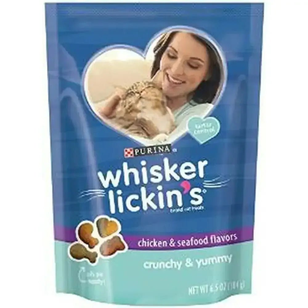Whisker Lickin's Crunchy Chicken & Seafood Cat Treats 6.5 oz - Talis Us