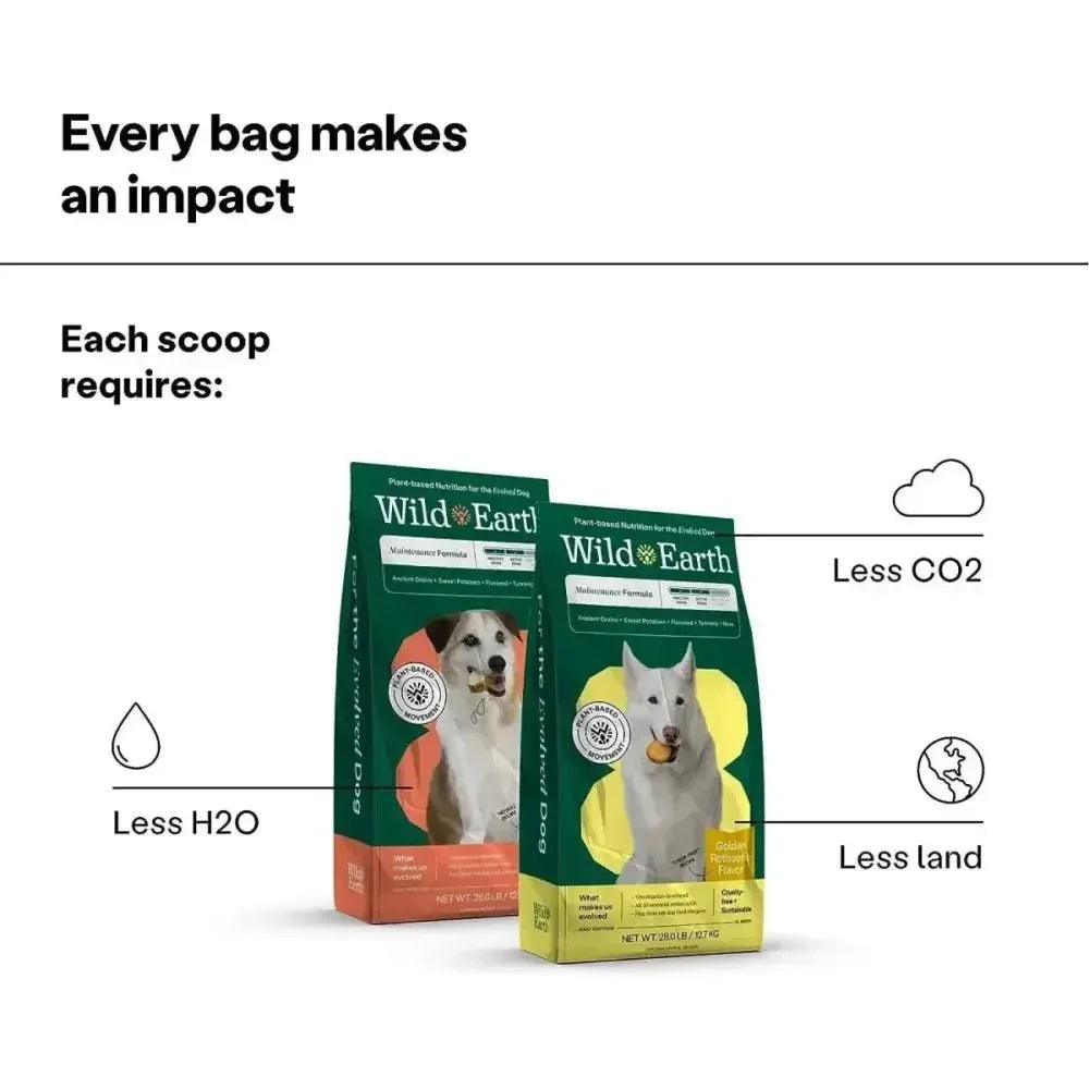 Wild Earth Maintenance Formula Vegan Dog Food Allergy Relief Golden Rotisserie Flavor - Talis Us