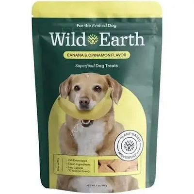 Wild Earth Superfood Vegan Dog Treats with Koji, Banana Cinnamon 5oz - Talis Us