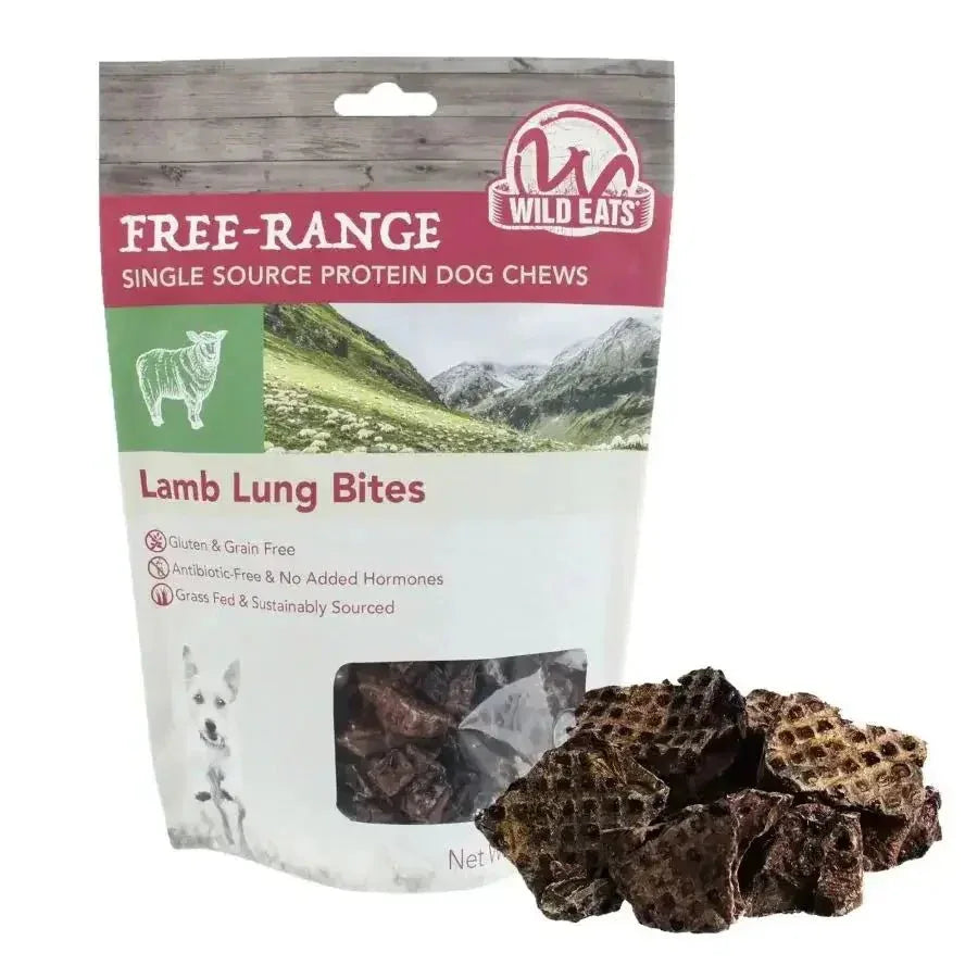 Wild Eats Natural Lamb Lung Bites Dog Treat 4 oz - Talis Us