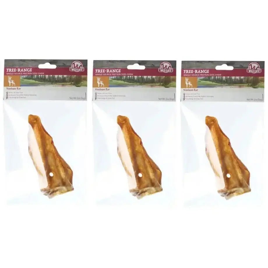 Wild Eats Natural Venison Single Ear Dog Treat Case of 3 - Talis Us