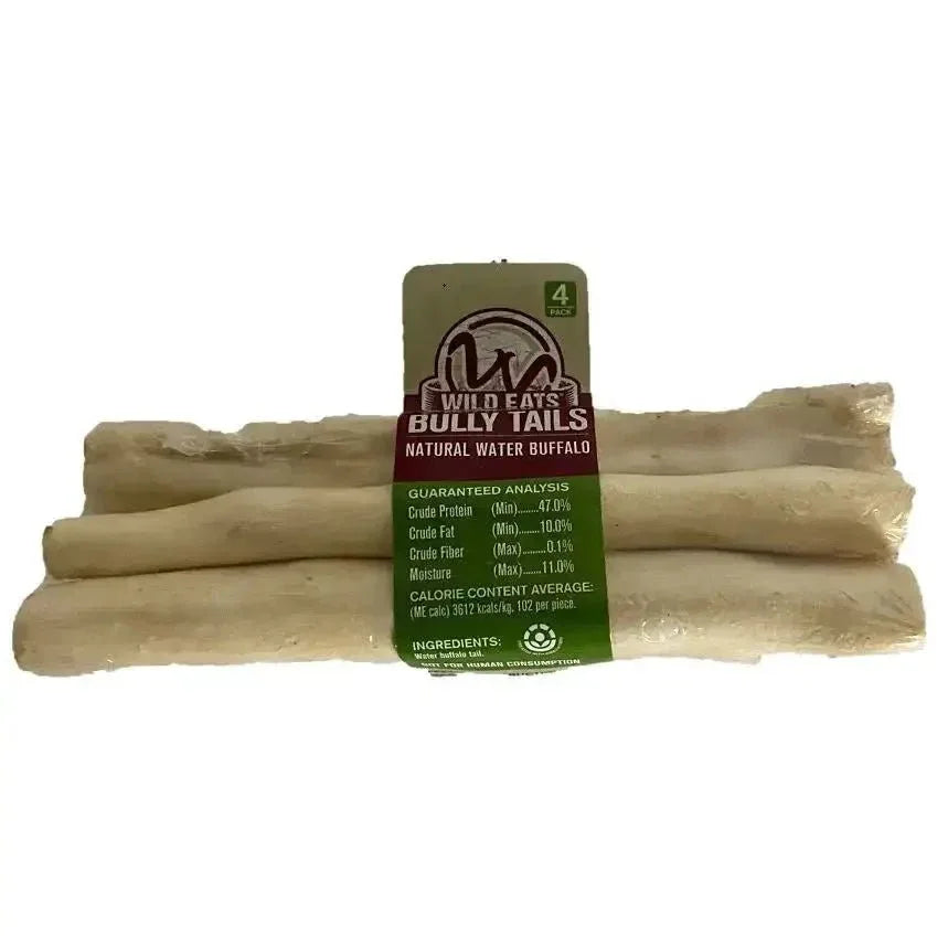 Wild Eats Water Buffalo Bully Tail Dog Treat SM, 4 ct - Talis Us