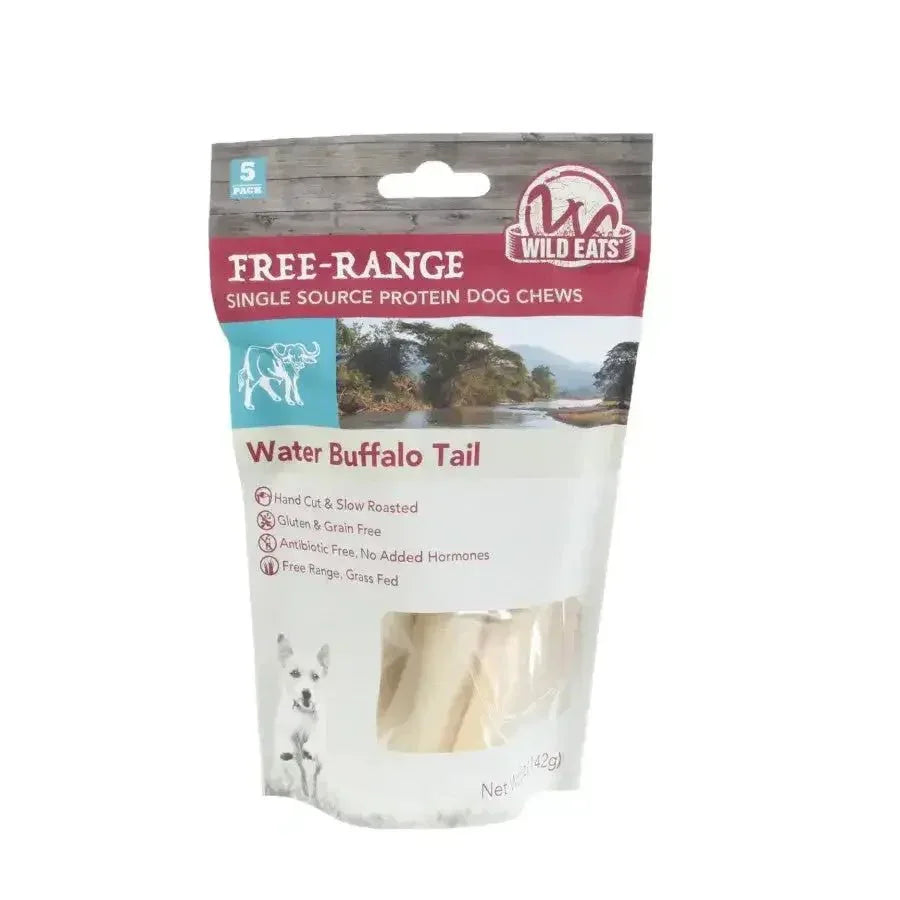 Wild Eats Water Buffalo Tail Dog Treat 5 - 6 in, 5 ct - Talis Us