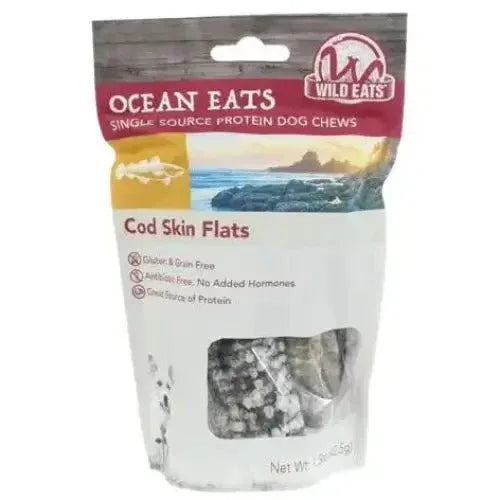 Wild Eats Wild Caught Cod Skin Flats Dog Treat 6 ct - Talis Us