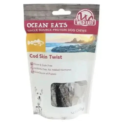 Wild Eats Wild Caught Cod Skin Twist Dog Treat - Talis Us