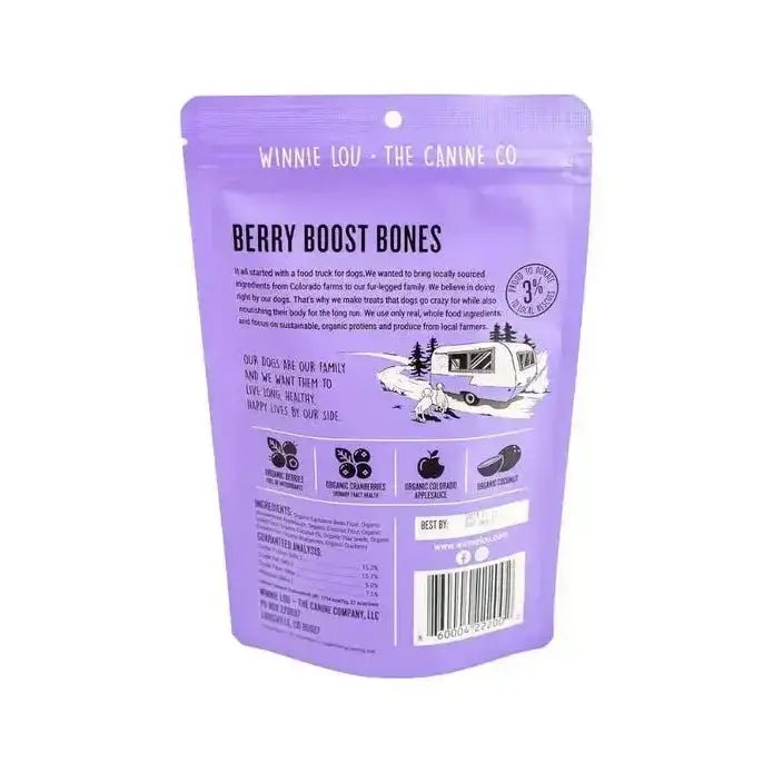 Winnie Lou Berry Boost Bones Dog Treats 4 oz - Talis Us