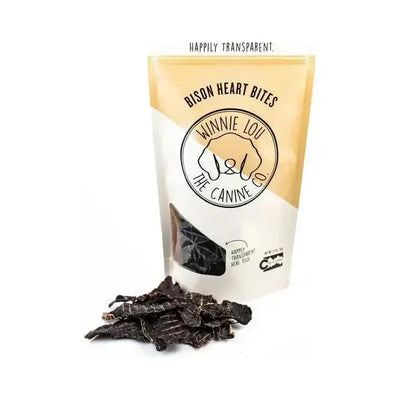 Winnie Lou Bison Heart Bites Dog Treats 4.8 oz - Talis Us