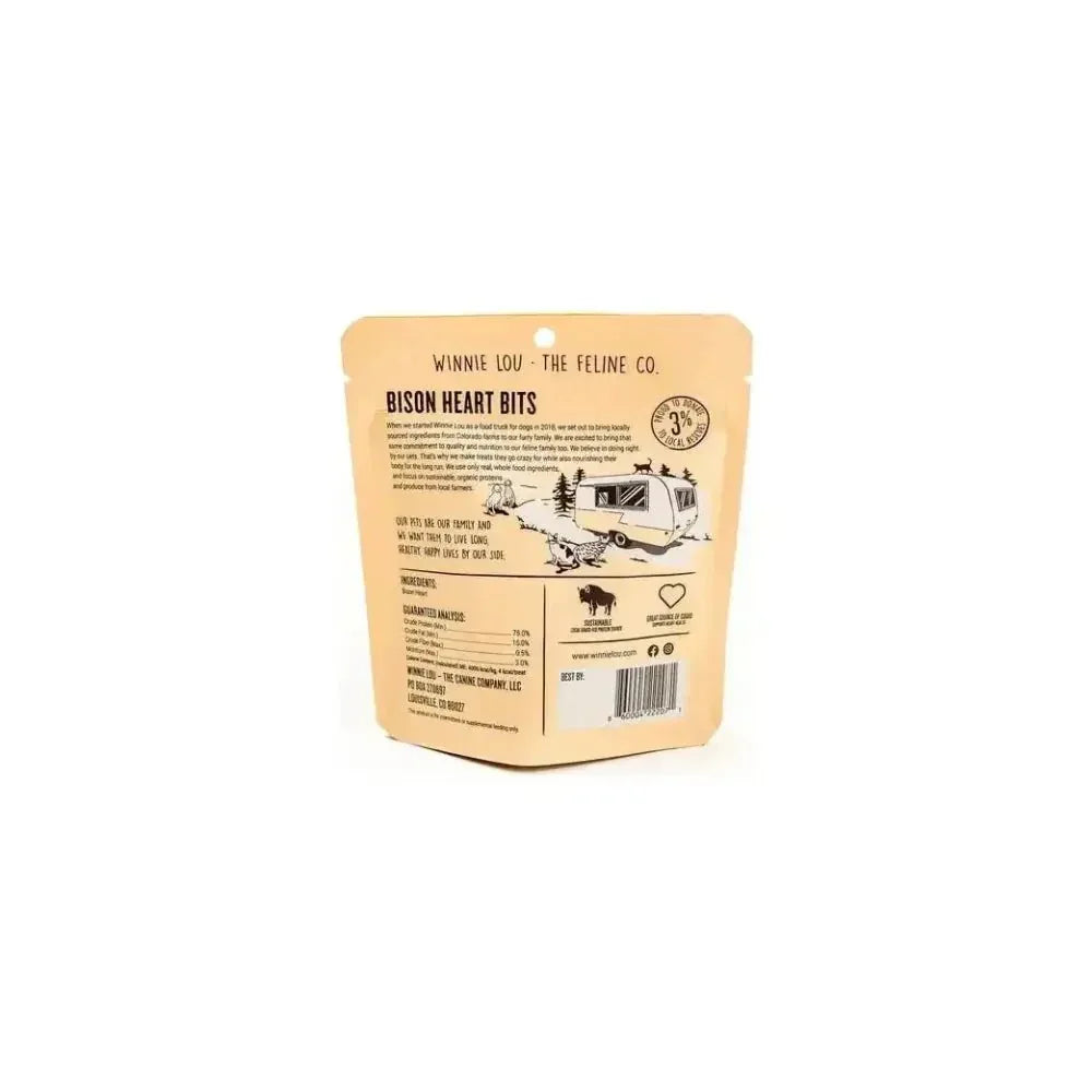 Winnie Lou Bison Heart Bits Cat Treats 1 oz - Talis Us