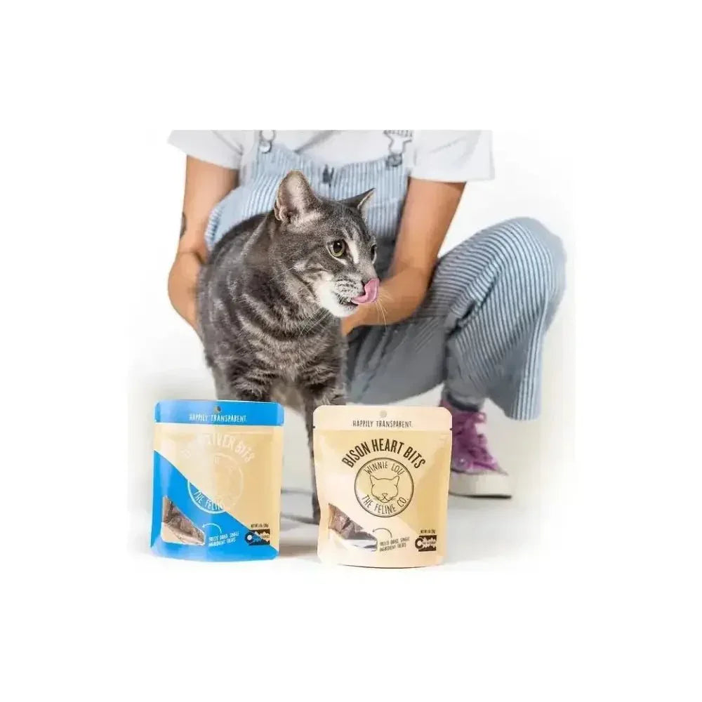 Winnie Lou Bison Heart Bits Cat Treats 1 oz - Talis Us
