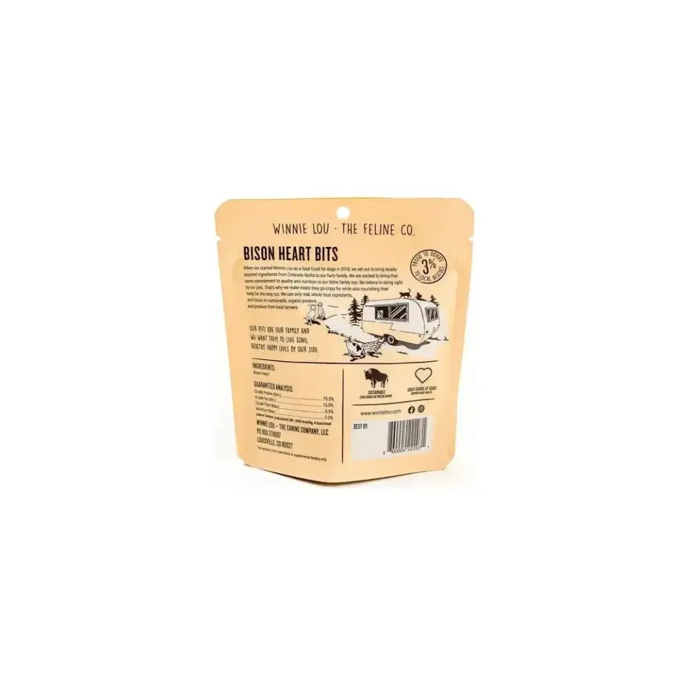Winnie Lou Bison Heart Bits Cat Treats 1 oz - Talis Us