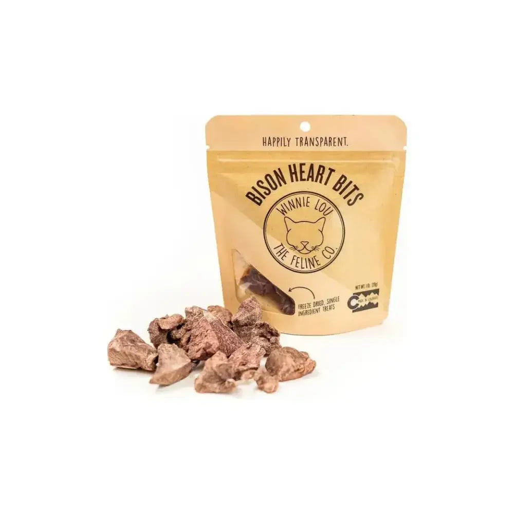 Winnie Lou Bison Heart Bits Cat Treats 1 oz - Talis Us