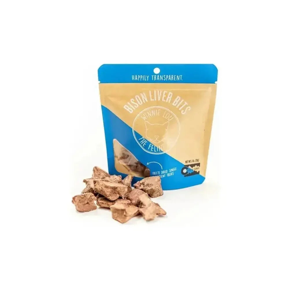 Winnie Lou Bison Liver Bits Cat Treats 1 oz. - Talis Us
