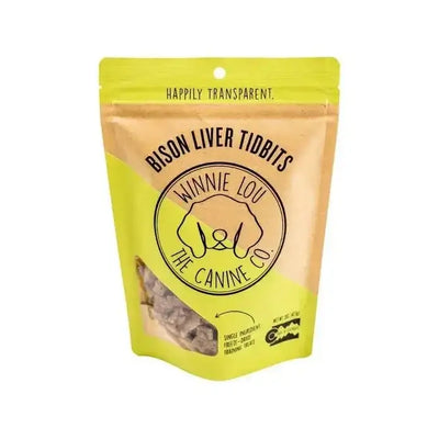 Winnie Lou Bison Liver Tidbits Dog Treats 2 oz - Talis Us