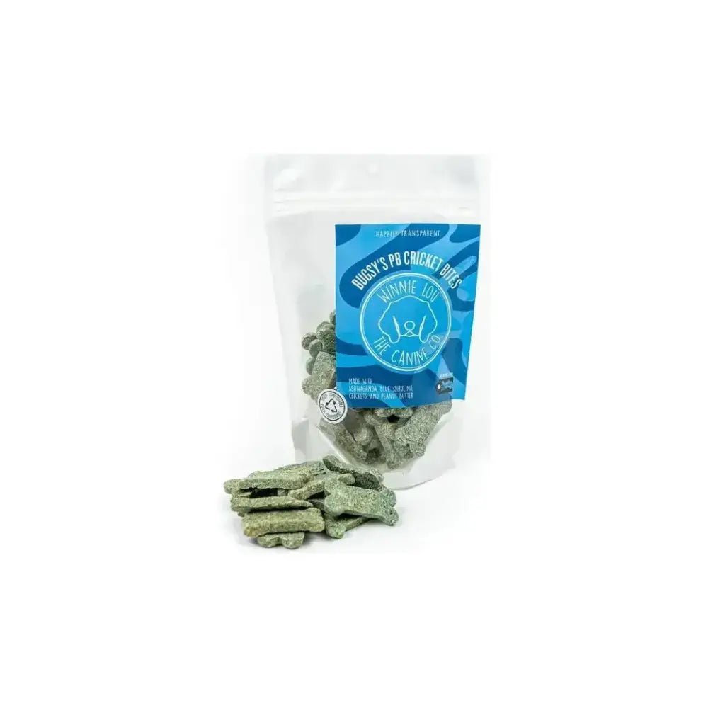 Winnie Lou Bugsy's Pb Cricket Bites Dog Treats 5 oz - Talis Us