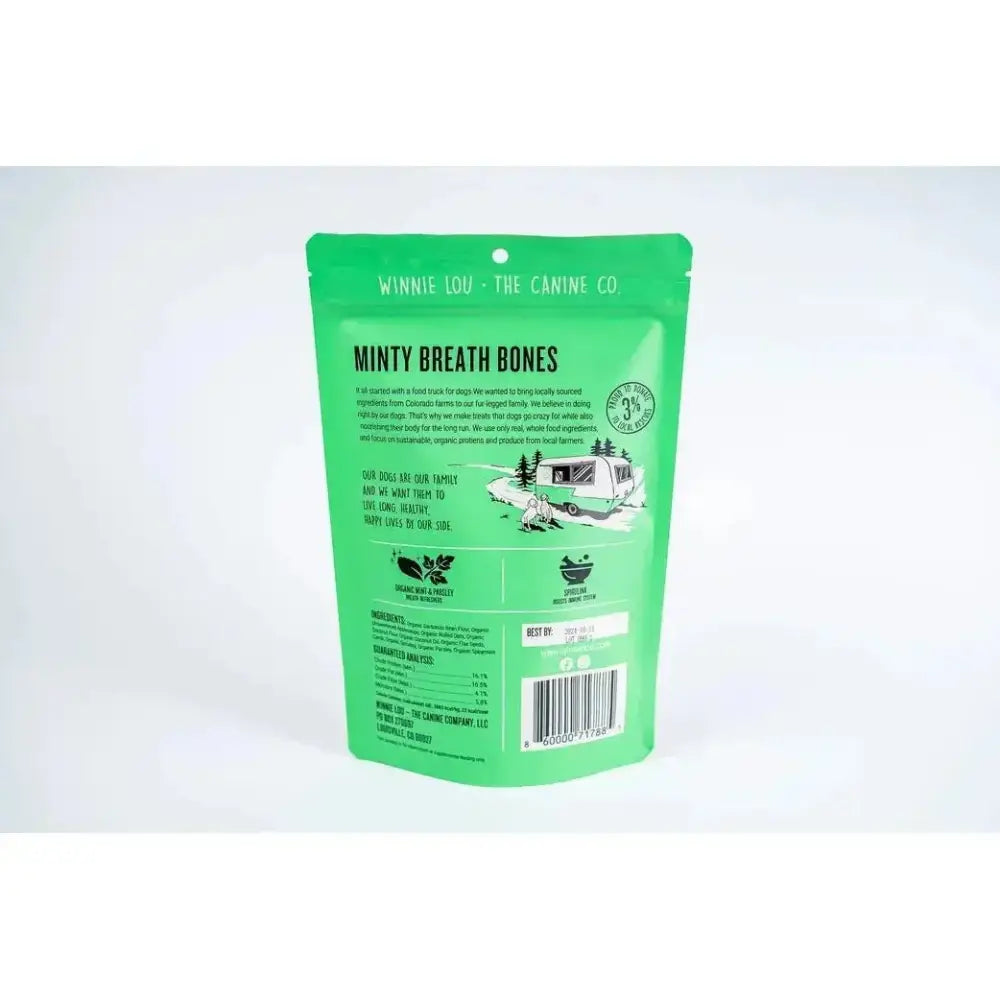 Winnie Lou Minty Breath Bones Dog Treats 6.4 oz - Talis Us