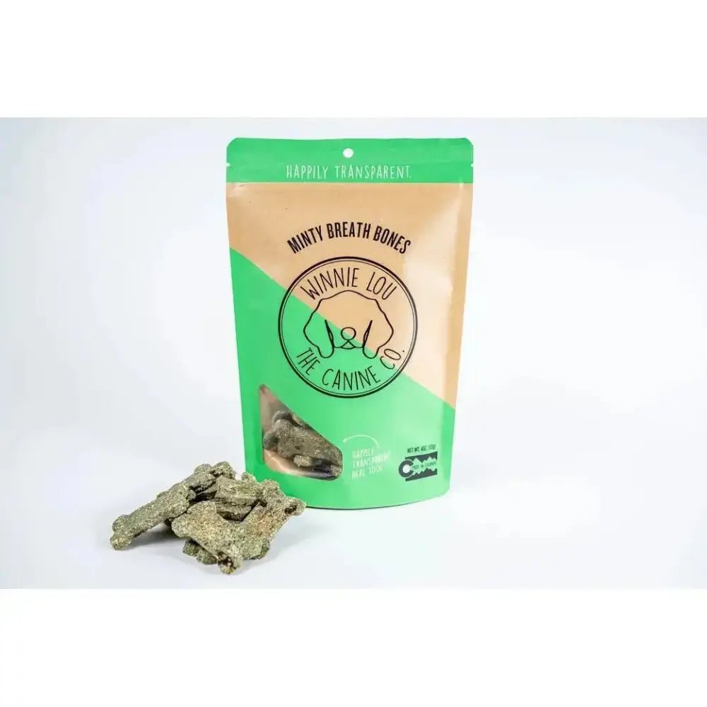 Winnie Lou Minty Breath Bones Dog Treats 6.4 oz - Talis Us