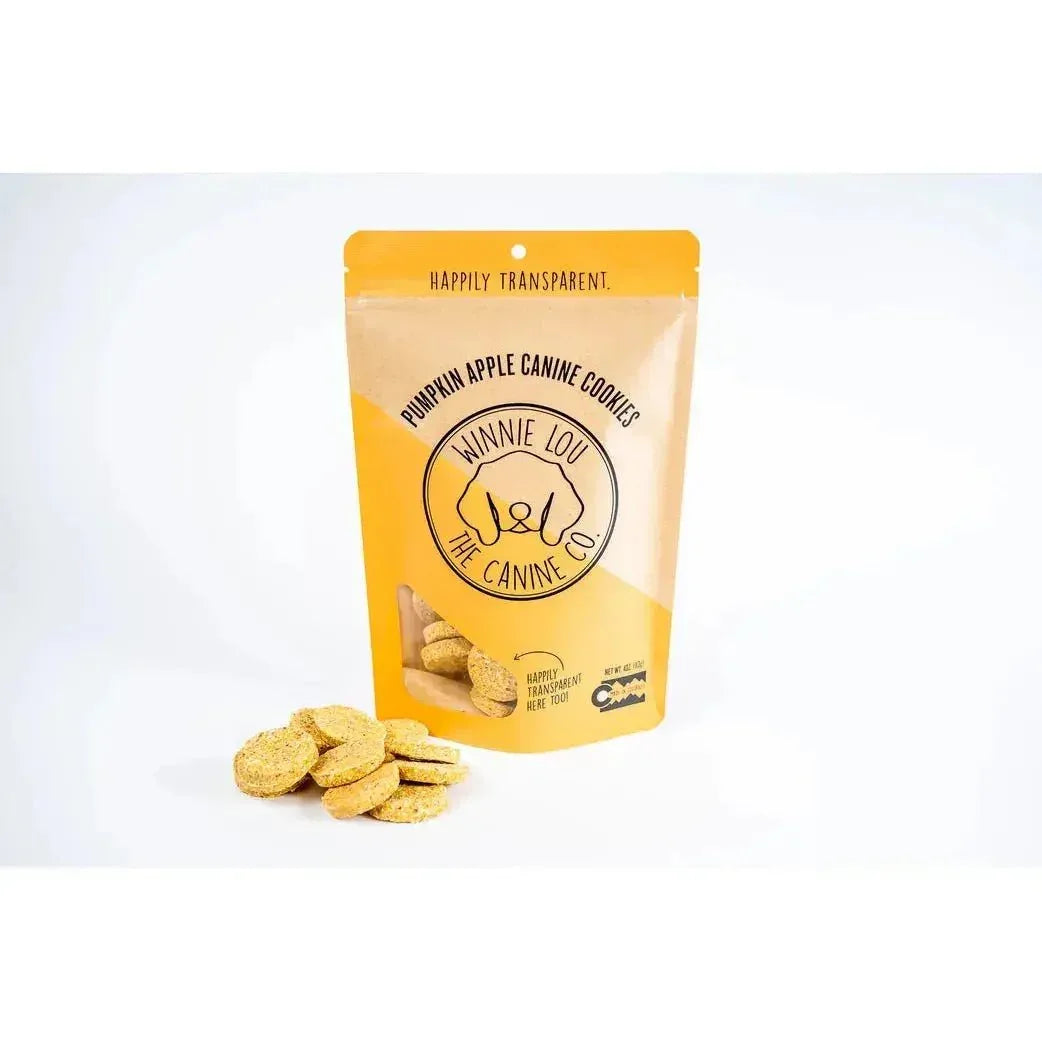 Winnie Lou Pumpkin Apple Canine Cookies Dog Treats 4 oz. - Talis Us