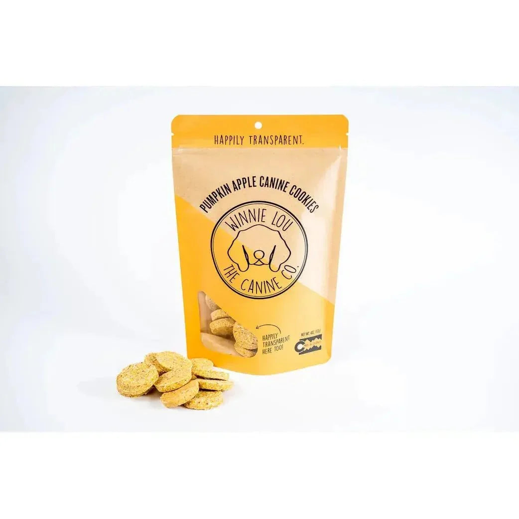 Winnie Lou Pumpkin Apple Canine Cookies Dog Treats 4 oz. - Talis Us
