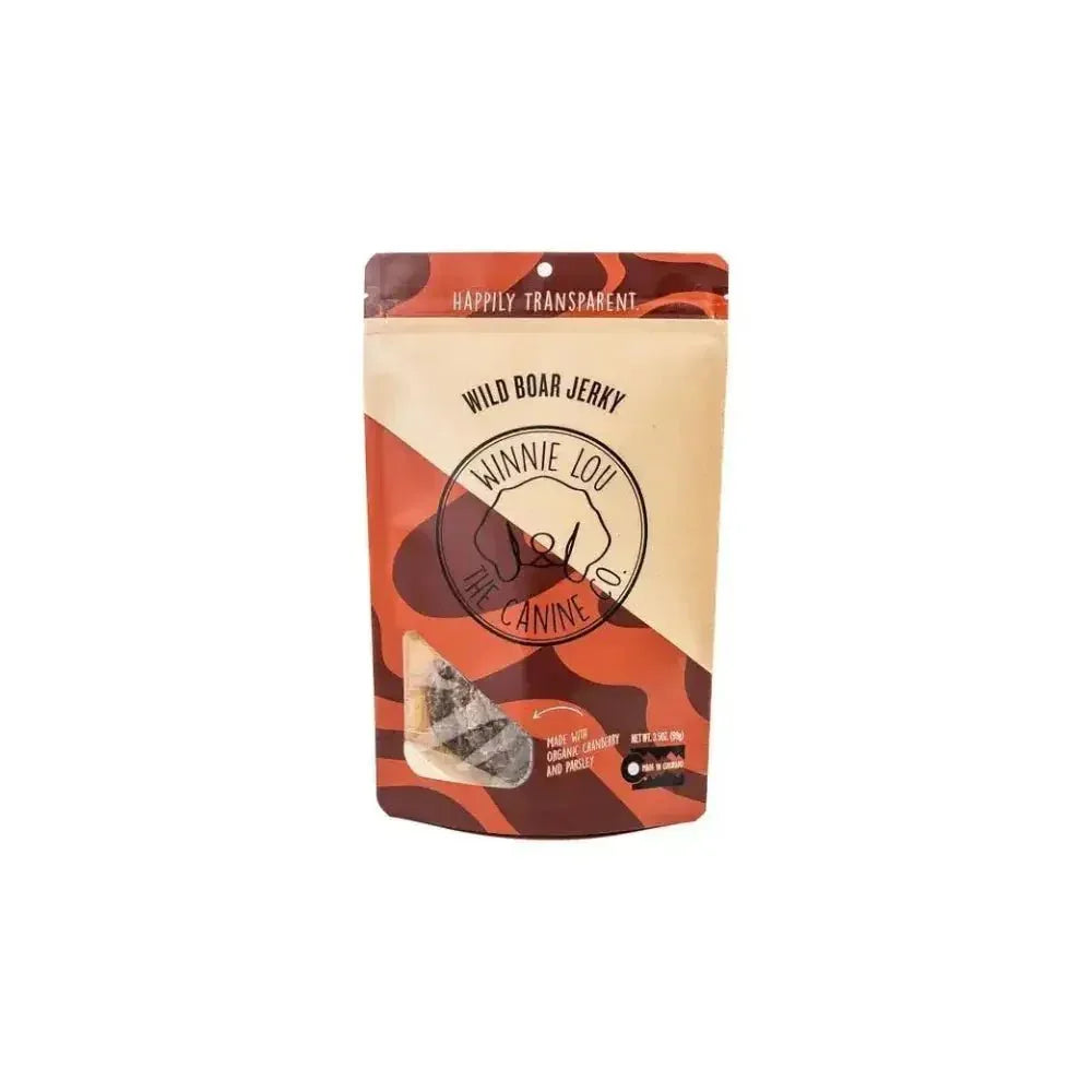 Winnie Lou Wild Boar Jerky Dog Treats 4 oz. - Talis Us