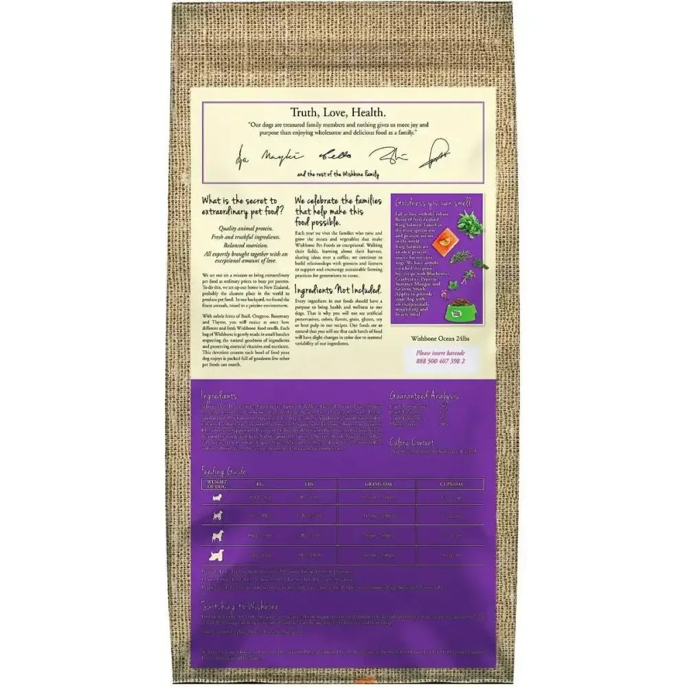 Wishbone Grain Free Ocean – Real New Zealand Salmon Dry Dog Food - Talis Us