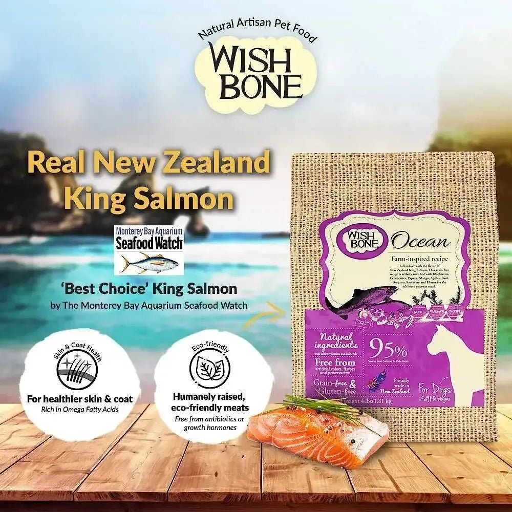 Wishbone Grain Free Ocean – Real New Zealand Salmon Dry Dog Food - Talis Us