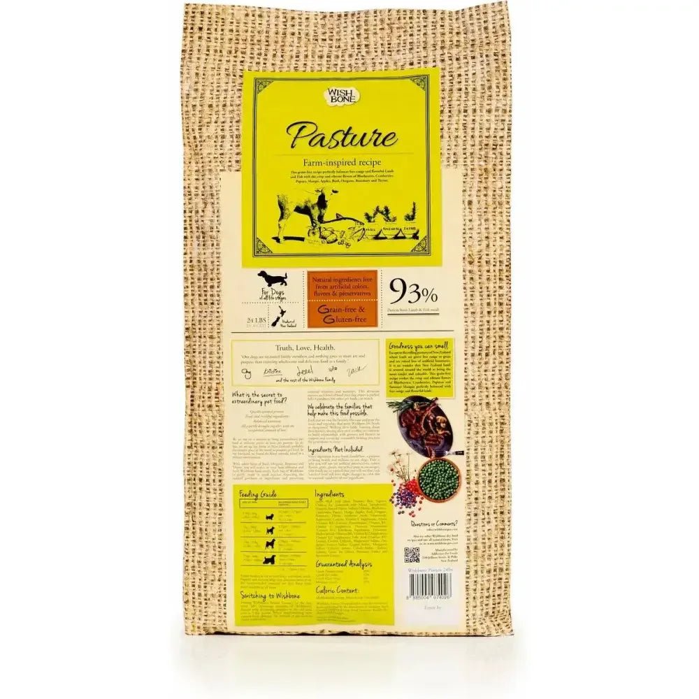 Wishbone Grain Free Pasture – Free - range Grass - fed New Zealand Lamb Dry Dog Food - Talis Us